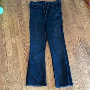 mother black jeans. the hustler ankle fray